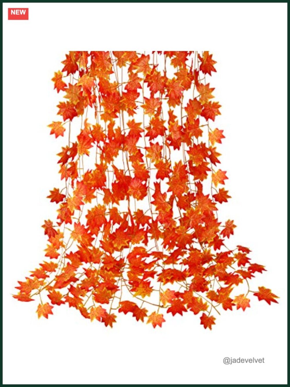 12 Pack Fall Leaf Garland, Hanging Vines Artificial Thanksgiving Decor, 84 ft